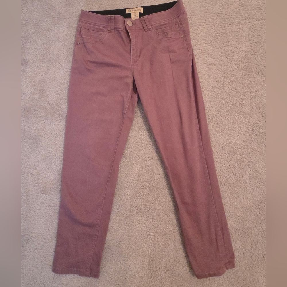 Democracy, Light Wash Maroon Ankle Pants , Size 12